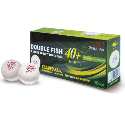 Шарики для н/тенниса Double Fish 2**, 40+мм, 10шт