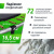 Батут UNIX Line Simple 12 ft (366 см) с внутренней защитной сеткой, зеленый