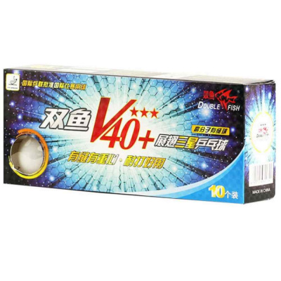 Мячи для н/тенниса Double Fish 3*** Volant, 40+мм, 10шт